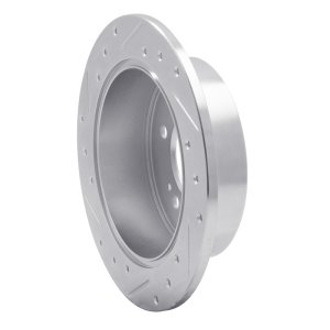 Hyundai Elantra Brake Rotor (1) - Rear Right - R1 Concepts - Drilled & Slotted - Silver - `07-`10